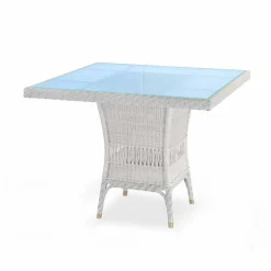 Viadurini in the Garden Gartentische Fest-Esstisch Outdoor aus Polyethylen handgeflochten Chad