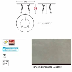 Varaschin Gartentische Fest|Runde Tische-Esstisch rund H 75 cm Link