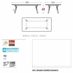 Varaschin Gartentische Fest-Esstisch Tischbeine aus Teak H 65 cm Link