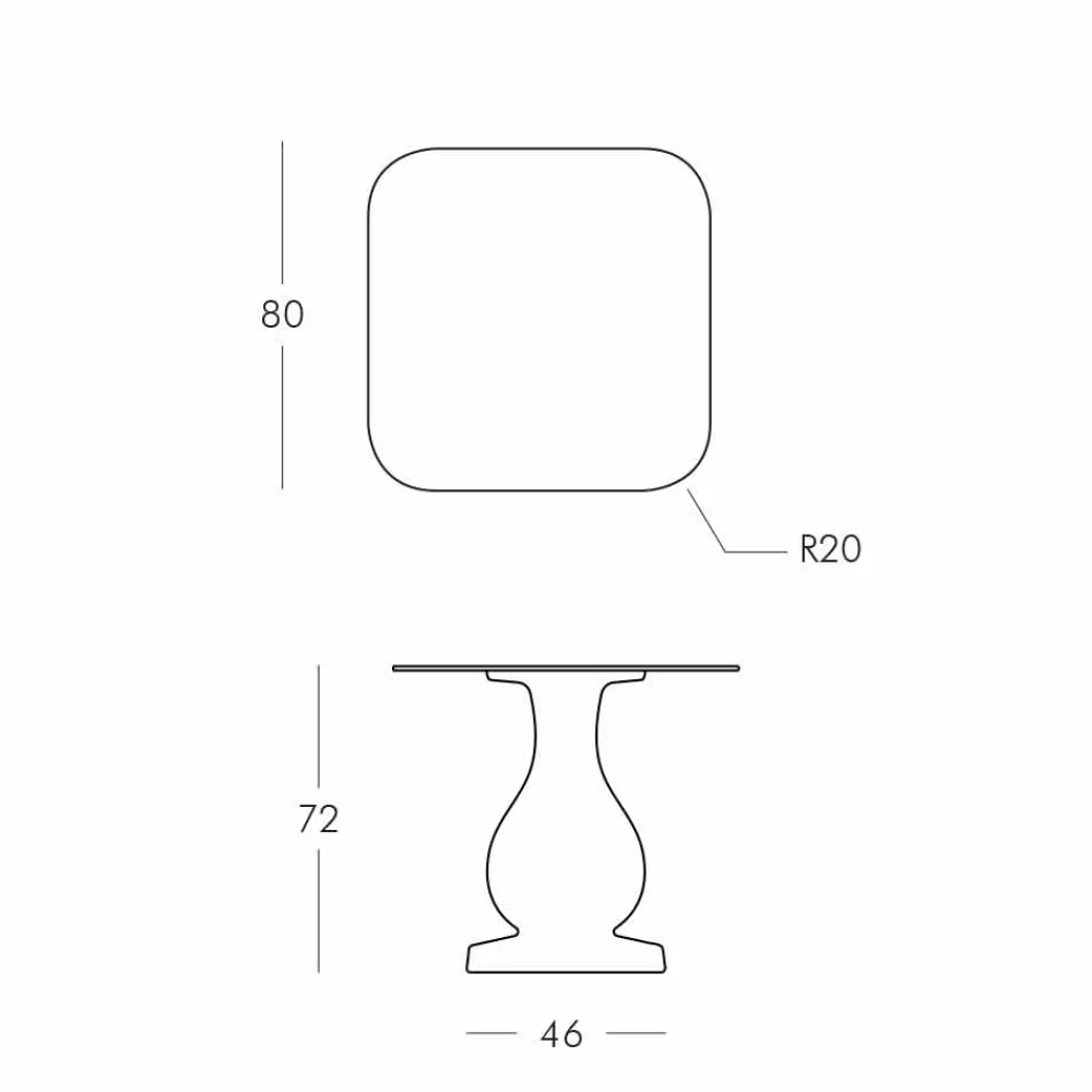 SLIDE Esstische-Esstisch, Tischplatte aus HPL - Ottocento