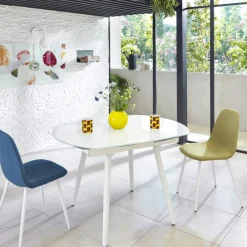 Viadurini Living Ausziehbare Esstische-Esstisch verlängerbar mit Glas Tischplatte Japan New