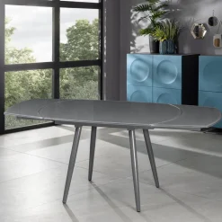 Viadurini Living Ausziehbare Esstische-Esstisch verlängerbar mit Glas Tischplatte Japan New