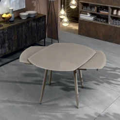 Viadurini Living Ausziehbare Esstische-Esstisch verlängerbar mit Glas Tischplatte Japan New