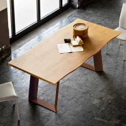 Viadurini Living Esstische-Esstisch 100x200cm aus Holz und Metall in modernem Design Flora