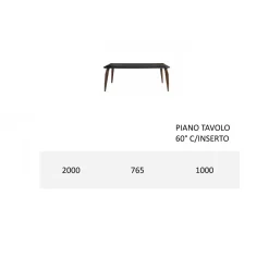 Viadurini Living Esstische-Esstischplatte aus MDF mit oberem Einsatz Made in Italy - Abisso