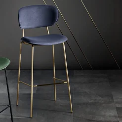 Viadurini Living Küchenhocker-Esszimmerhocker aus Stoff in 2 verschiedenen Ausführungen Made in Italy - Sanemi