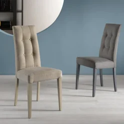 Viadurini Living Moderne Stühle-Esszimmerstuhl aus Alcantara-Stoff Made in Italy 2 Stück - Giustina