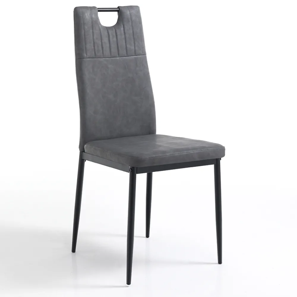 Viadurini Living Moderne Stühle-Esszimmerstuhl aus gealtertem Kunstleder 4 Teile - Cassandra