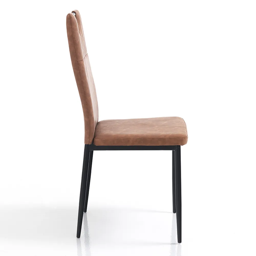 Viadurini Living Moderne Stühle-Esszimmerstuhl aus gealtertem Kunstleder 4 Teile - Cassandra