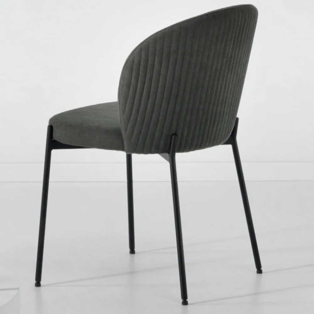 Viadurini Living Moderne Stühle-Esszimmerstuhl aus gepolstertem Stoff und Metall 4 Stück - Cup