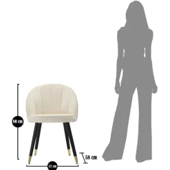 Viadurini Living Moderne Stühle-Esszimmerstuhl aus Holz mit Sitz mit Stoffbezug - Latina