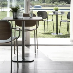 Viadurini Living Moderne Stühle-Esszimmerstuhl aus Holz und Metall Made in Italy 2 Stück - Saffia