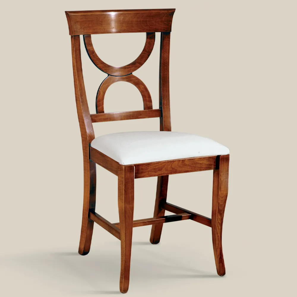 Viadurini Classic Klassische Stühle-Esszimmerstuhl aus Holz und Stoff im klassischen Stil Made in Italy - Helisa