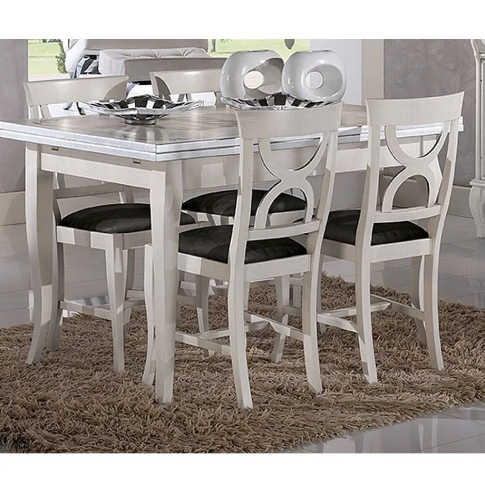 Viadurini Classic Klassische Stühle-Esszimmerstuhl aus Holz und Stoff im klassischen Stil Made in Italy - Helisa