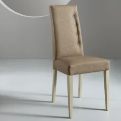 Viadurini Living Moderne Stühle-Esszimmerstuhl aus Ökoleder Nuvolata Made in Italy 2 Stück - Marta