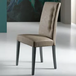 Viadurini Living Moderne Stühle-Esszimmerstuhl aus Ökoleder Nuvolata Made in Italy 2 Stück - Marta