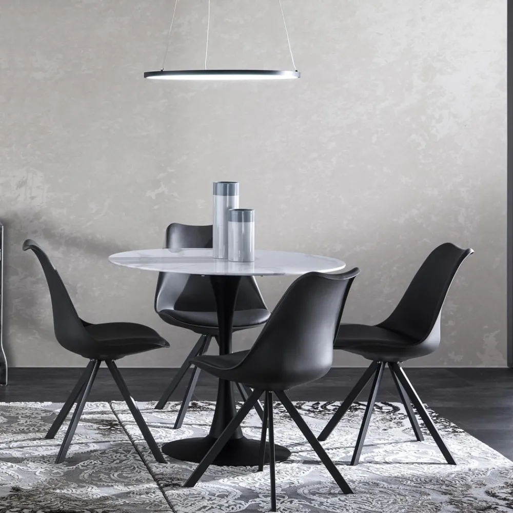 Viadurini Living Moderne Stühle-Esszimmerstuhl aus Kunstleder und Polypropylen 4 Stück - Shakira