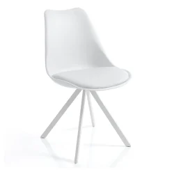 Viadurini Living Moderne Stühle-Esszimmerstuhl aus Kunstleder und Polypropylen 4 Stück - Shakira