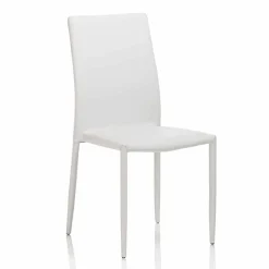 Viadurini Living Moderne Stühle-Esszimmerstuhl aus Kunstleder mit Metallstruktur, 4 Stück - Giola