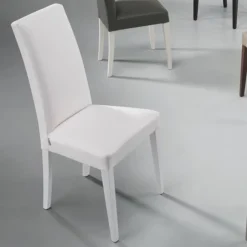 Viadurini Living Moderne Stühle-Esszimmerstuhl aus Kunstleder und Holz Made in Italy 2 Stück - Altera