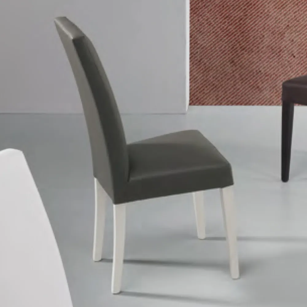 Viadurini Living Moderne Stühle-Esszimmerstuhl aus Kunstleder und Holz Made in Italy 2 Stück - Altera