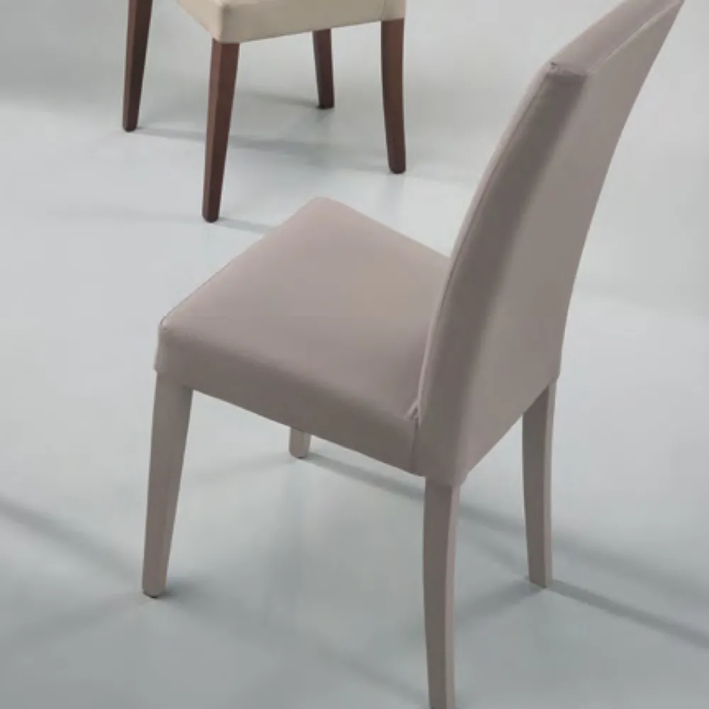 Viadurini Living Moderne Stühle-Esszimmerstuhl aus Kunstleder und Holz Made in Italy 2 Stück - Altera