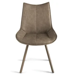 Viadurini Living Moderne Stühle-Esszimmerstuhl aus Kunstleder und lackiertem Metall 2 Stück - Foscarino