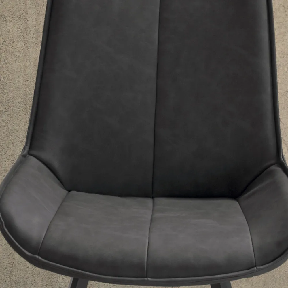 Viadurini Living Moderne Stühle-Esszimmerstuhl aus Kunstleder und lackiertem Metall 2 Stück - Foscarino