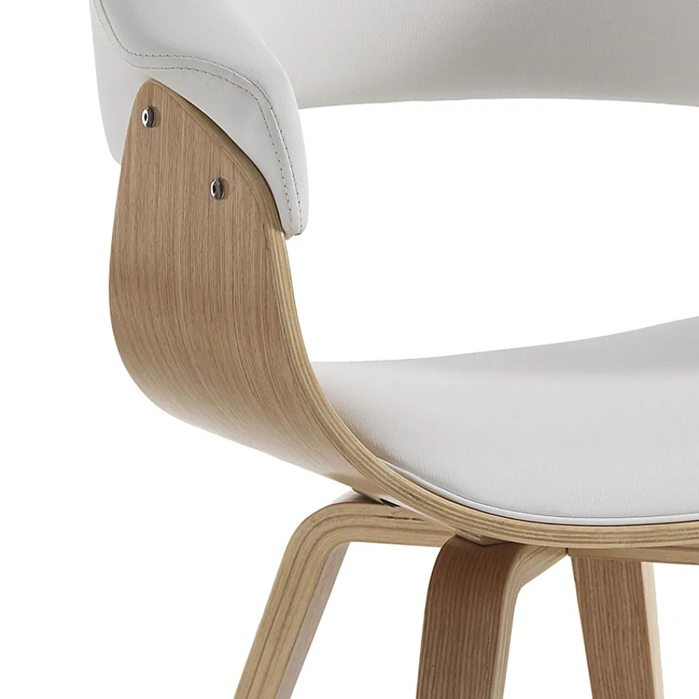 Viadurini Living Moderne Stühle-Esszimmerstuhl aus Kunstleder und Sperrholz - Nubea