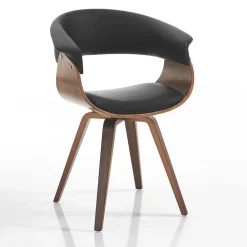 Viadurini Living Moderne Stühle-Esszimmerstuhl aus Kunstleder und Sperrholz - Nubea