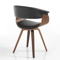 Viadurini Living Moderne Stühle-Esszimmerstuhl aus Kunstleder und Sperrholz - Nubea