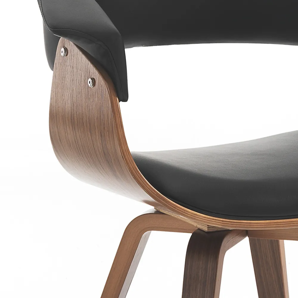 Viadurini Living Moderne Stühle-Esszimmerstuhl aus Kunstleder und Sperrholz - Nubea