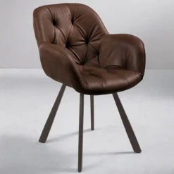 Viadurini Living Moderne Stühle-Esszimmerstuhl aus Kunstleder Metallstruktur 2 Stück - Delpiero