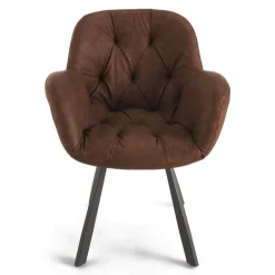 Viadurini Living Moderne Stühle-Esszimmerstuhl aus Kunstleder Metallstruktur 2 Stück - Delpiero