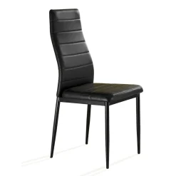 Viadurini Living Moderne Stühle-Esszimmerstuhl aus Kunstleder und Metall 4-teilig - Menorca