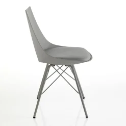 Viadurini Living Moderne Stühle-Esszimmerstuhl aus Leder, Polypropylen und Metall 2 Stück - Renella