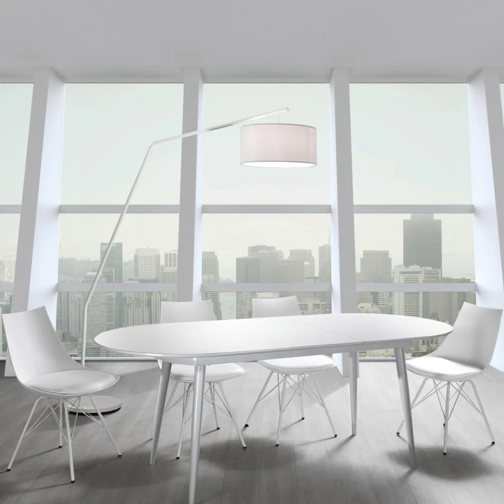 Viadurini Living Moderne Stühle-Esszimmerstuhl aus Leder, Polypropylen und Metall 2 Stück - Renella