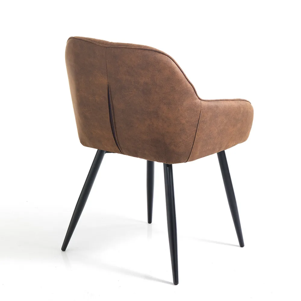 Viadurini Living Moderne Stühle-Esszimmerstuhl aus Leder in Antikoptik 2-teilig - Garbina