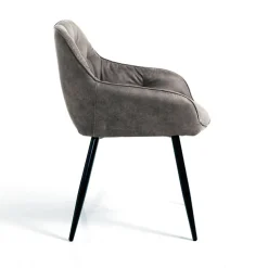 Viadurini Living Moderne Stühle-Esszimmerstuhl aus Leder in Antikoptik 2-teilig - Garbina