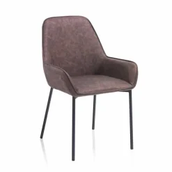 Viadurini Living Moderne Stühle-Esszimmerstuhl aus Melange Kunstleder und Metall, 4 Stück - Cracco