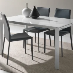 Viadurini Living Moderne Stühle-Esszimmerstuhl aus Metall mit Kunstleder bezogen, 4 Stück - Nadia