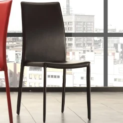 Viadurini Living Moderne Stühle-Esszimmerstuhl aus Metall mit Kunstleder bezogen, 4 Stück - Nadia