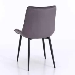 Viadurini Living Moderne Stühle-Esszimmerstuhl aus Metall mit gepolstertem und bezogenem Sitz, 4 Stück - Cronos