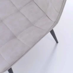 Viadurini Living Moderne Stühle-Esszimmerstuhl aus Metall mit gepolstertem und bezogenem Sitz, 4 Stück - Cronos