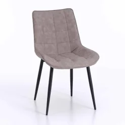 Viadurini Living Moderne Stühle-Esszimmerstuhl aus Metall mit gepolstertem und bezogenem Sitz, 4 Stück - Cronos