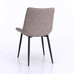 Viadurini Living Moderne Stühle-Esszimmerstuhl aus Metall mit gepolstertem und bezogenem Sitz, 4 Stück - Cronos