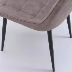 Viadurini Living Moderne Stühle-Esszimmerstuhl aus Metall mit gepolstertem und bezogenem Sitz, 4 Stück - Cronos