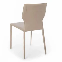 Viadurini Living Moderne Stühle-Esszimmerstuhl aus Metall, gepolstert mit Kunstleder, 4 Stück - Titty