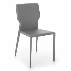 Viadurini Living Moderne Stühle-Esszimmerstuhl aus Metall, gepolstert mit Kunstleder, 4 Stück - Titty