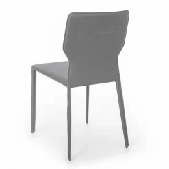 Viadurini Living Moderne Stühle-Esszimmerstuhl aus Metall, gepolstert mit Kunstleder, 4 Stück - Titty